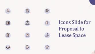Icons slide for proposal to lease space