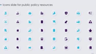 Icons Slide For Public Policy Resources Ppt Slides Infographic Template