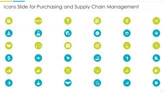 Icons Slide For Purchasing And Supply Chain Management