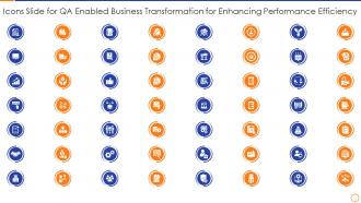 Icons slide for qa enabled business transformation