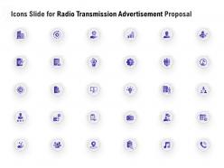 Icons slide for radio transmission advertisement proposal ppt gallery