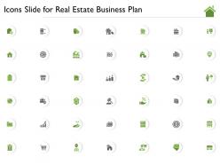 Icons slide for real estate business plan ppt powerpoint presentation outline backgrounds