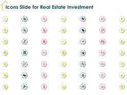 Icons Slide For Real Estate Investment Ppt Powerpoint Presentation Slides Icons
