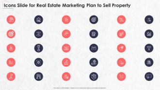 Icons Slide For Real Estate Marketing Plan To Sell Property Ppt Layout