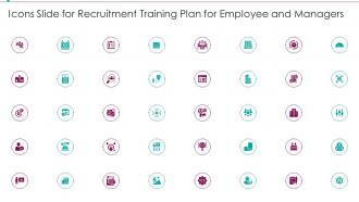 Icons Slide For Recruitment Training Ecruitment Training Plan For Employee And Managers