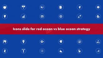 Icons Slide For Red Ocean Vs Blue Ocean Strategy Ppt Professional Themes