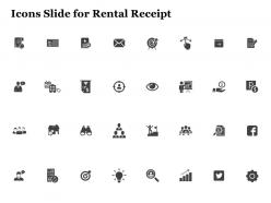Icons slide for rental receipt ppt powerpoint presentation layouts layout