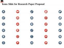 Icons slide for research paper proposal ppt powerpoint presentation visual aids summary