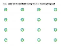 Icons slide for residential building window cleaning proposal ppt slides tips