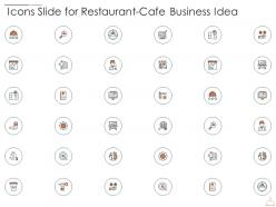 Icons slide for restaurant cafe business idea ppt portrait