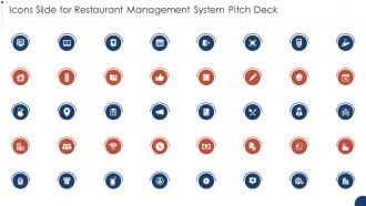 Icons Slide For Restaurant Management System Pitch Deck
