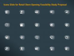 Icons slide for retail store opening feasibility study proposal ppt powerpoint icon show