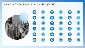 Icons Slide For Retail Transformation Through IoT