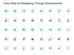 Icons slide for retargeting through advertisements powerpoint presentation pictures