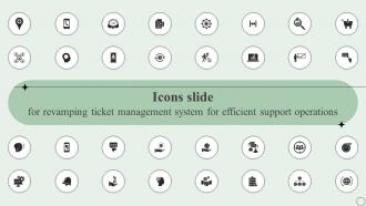 Icons Slide For Revamping Ticket Management System For Efficient Support Operations