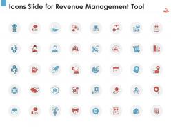 Icons slide for revenue management tool revenue management tool