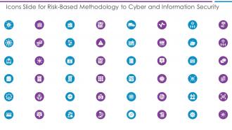 Icons Slide For Risk Based Methodology To Cyber and Information Security