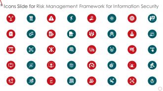 Icons Slide For Risk Management Framework For Information Security