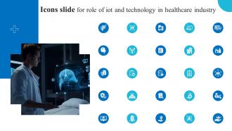 Icons Slide For Role Of Iot And Technology In Healthcare Industry IoT SS V