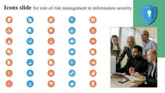 Icons Slide For Role Of Risk Management In Information Security PPT Slide Risk SS