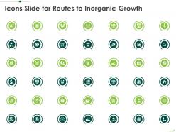 Icons Slide For Routes To Inorganic Growth Ppt Clipart