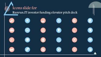 Icons Slide For RUNRUN IT Investor Funding Elevator Pitch Deck