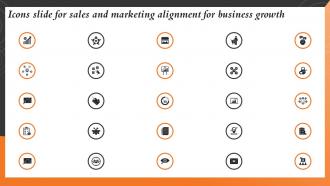 Icons Slide For Sales And Marketing Alignment For Business Growth Strategy SS V