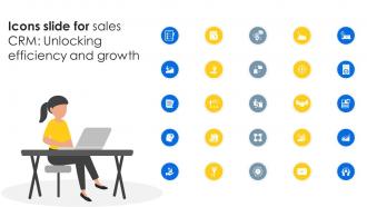 Icons Slide For Sales CRM Unlocking Efficiency And Growth SA SS