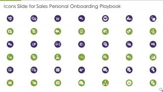 Icons Slide For Sales Personal Onboarding Playbook