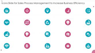 Icons Slide For Sales Process Management To Increase Business Efficiency