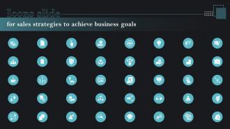 Icons Slide For Sales Strategies To Achieve Business Goals MKT SS