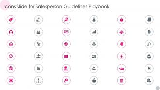 Icons Slide For Salesperson Guidelines Playbook