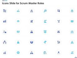 Icons slide for scrum master roles scrum master roles ppt summary slideshow
