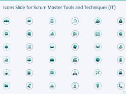 Icons slide for scrum master tools and techniques it