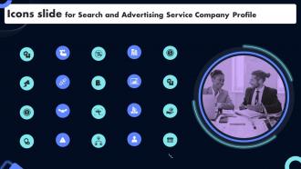 Icons Slide For Search And Advertising Service Company Profile CP SS V