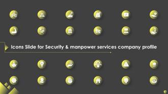 Icons Slide For Security And Manpower Services Company Profile