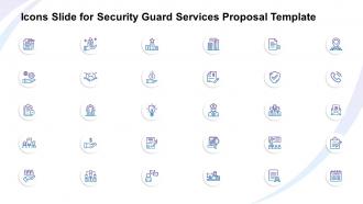 Icons slide for security guard services proposal template ppt slides show