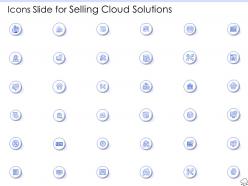 Icons slide for selling cloud solutions ppt powerpoint presentation visuals