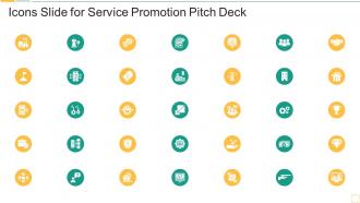 Icons Slide For Service Promotion Pitch Deck