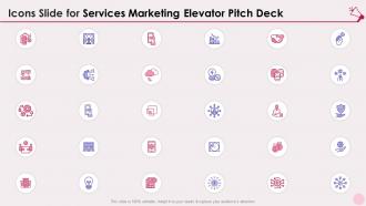Icons slide for services marketing elevator pitch deck