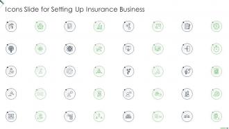 Icons Slide For Setting Up Insurance Business
