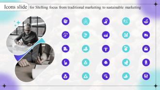 Icons Slide For Shifting Focus From Traditional Marketing To Sustainable Marketing