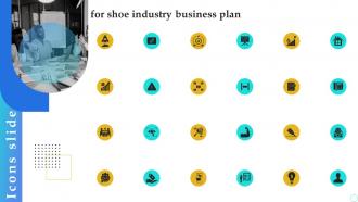 Icons Slide For Shoe Industry Business Plan Ppt Ideas Background BP SS