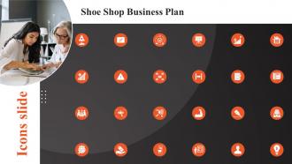 Icons Slide For Shoe Shop Business Plan Ppt Ideas Background Images BP SS