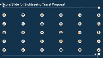 Icons slide for sightseeing travel proposal ppt slides deck