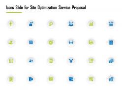 Icons slide for site optimization service proposal ppt icon