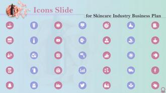 Icons Slide For Skincare Industry Business Plan Ppt Infographic Template Layouts BP SS
