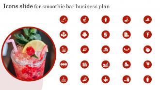 Icons Slide For Smoothie Bar Business Plan BP SS