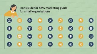 Icons Slide For SMS Marketing Guide For Small Organizations MKT SS V
