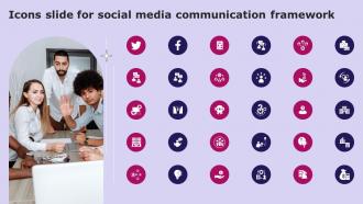 Icons Slide For Social Media Communication Framework Strategy SS V